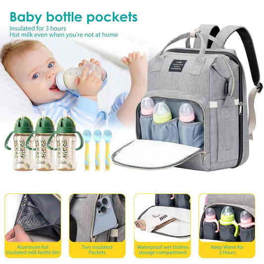 Multifunctional Baby Backpack with Foldable Diaper Changing  Station