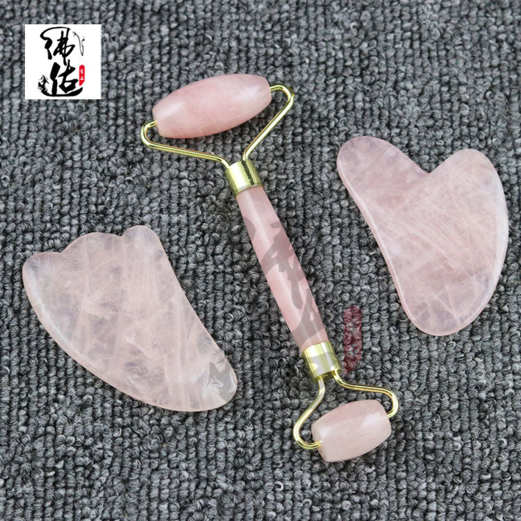 Rose Quartz Natural Jade Facial Massage Roller