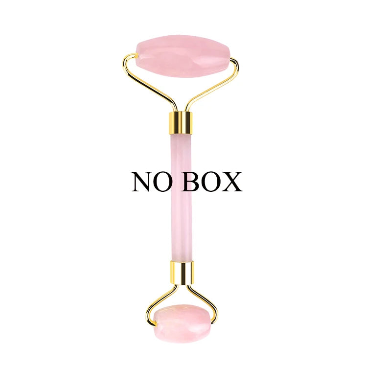 Rose Quartz Natural Jade Facial Massage Roller