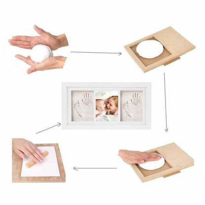 Hand & Foot Print Wooden Photo Frame (for Both baby & Pet)