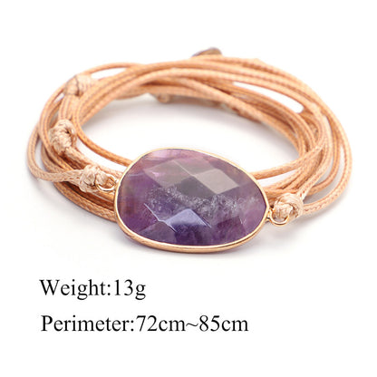 Amethyst Hand-woven Bracelet