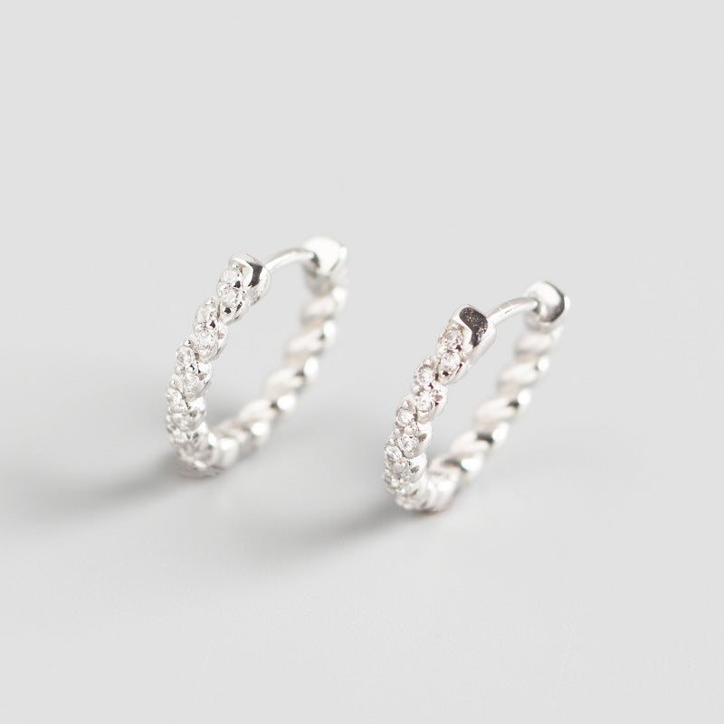 S925 Sterling Silver Buckle Earrings