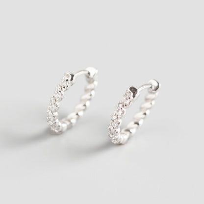 S925 Sterling Silver Buckle Earrings