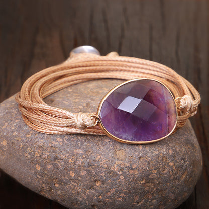 Amethyst Hand-woven Bracelet