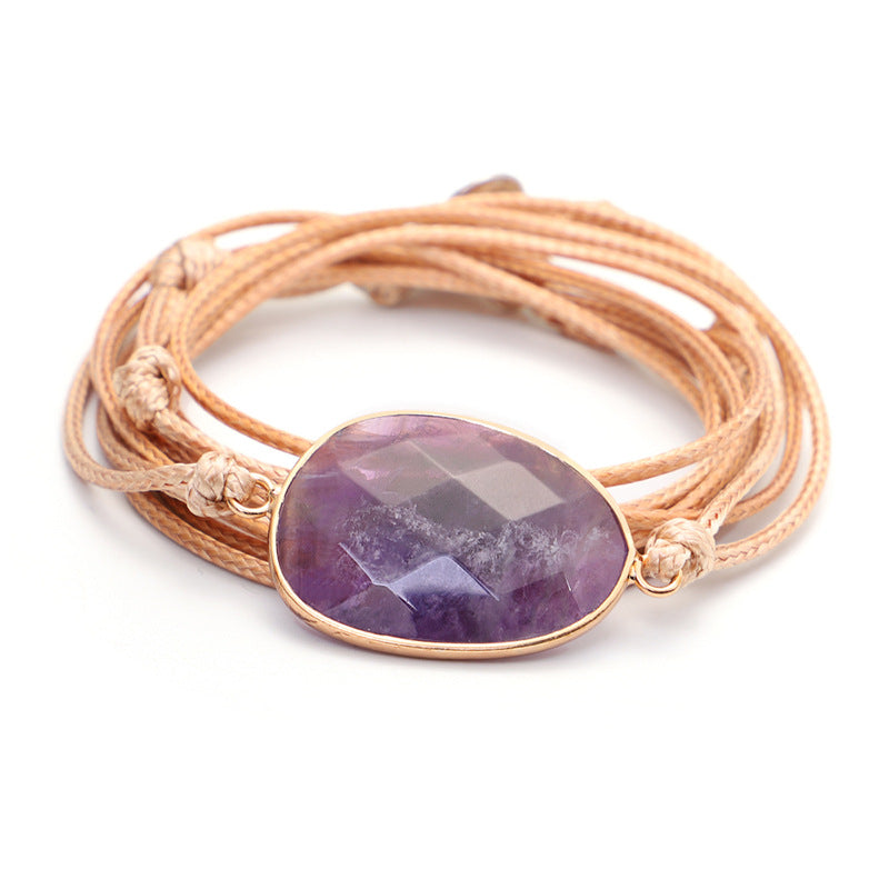 Amethyst Hand-woven Bracelet