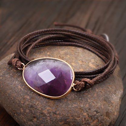 Amethyst Hand-woven Bracelet