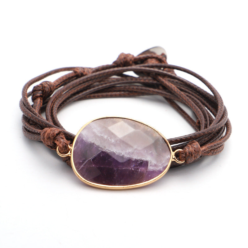 Amethyst Hand-woven Bracelet