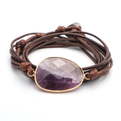 Amethyst Hand-woven Bracelet