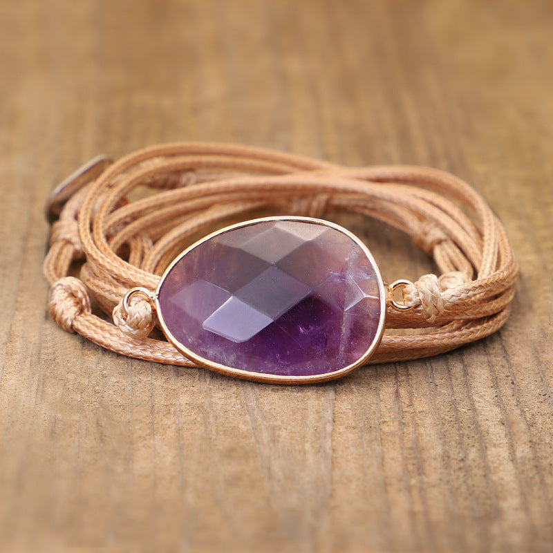 Amethyst Hand-woven Bracelet