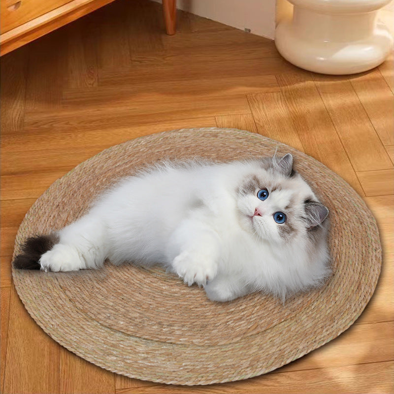 Universal Straw Woven Cat Bed