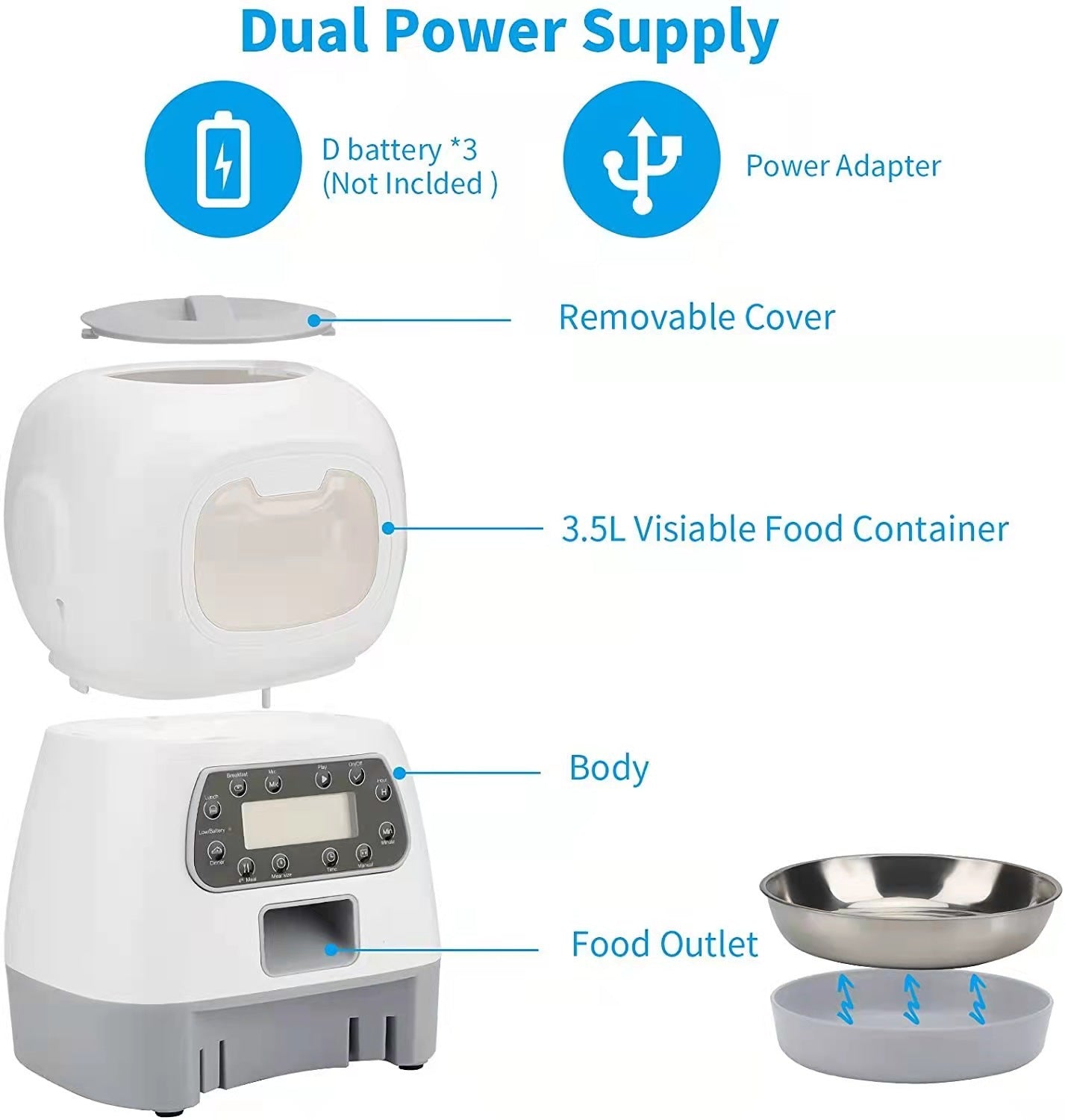 3.5L Pet Automatic Feeder